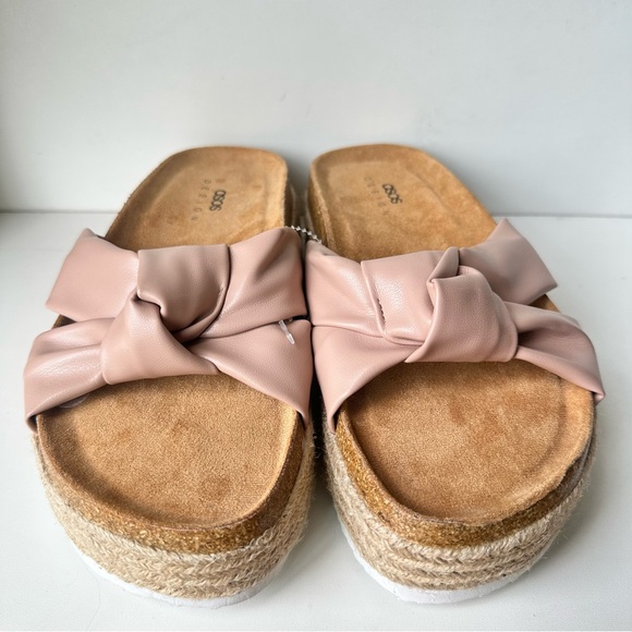 ASOS DESIGN Womens Teegan knotted Pink Bow Size:8W - Picture 12 of 12